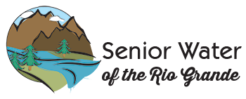senior Water of the Rio Grande logo image with mountain water and tree